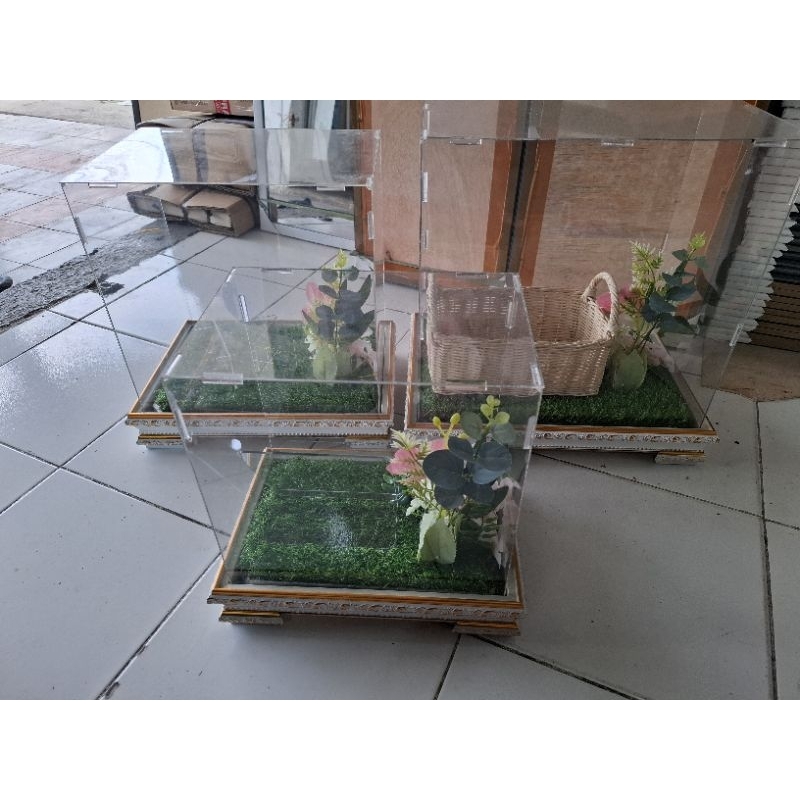 box seserahan pernikahan tutup akrilik