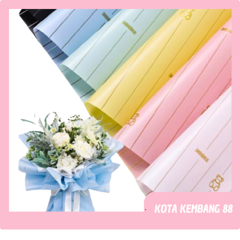 

20 LEMBAR Flower Wrapping Paper Waterproof Cellophane Kertas Buket Bunga Waterproof KB057