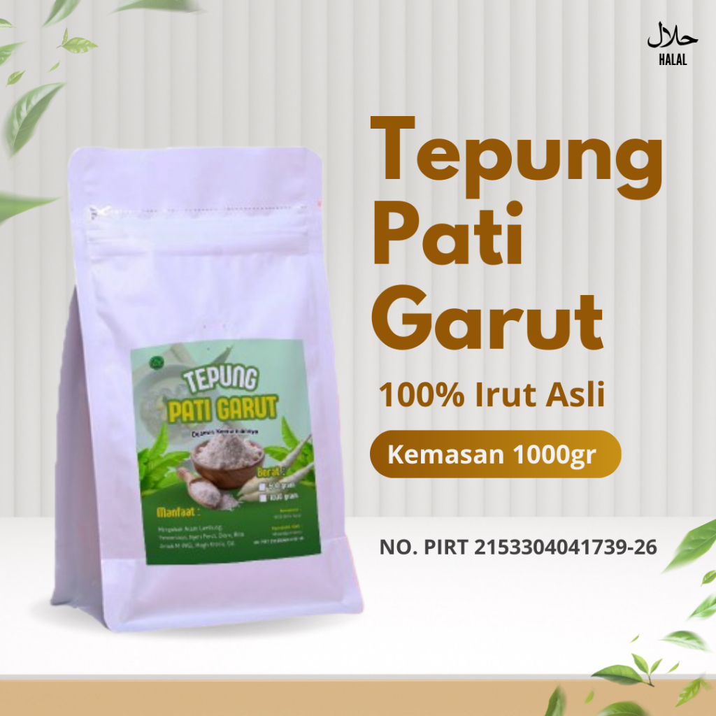 

1 KG PATI GARUT/ TEPUNG GARUT/IRUT / TEPUNG ANGKRIK 100% ASLI JENANG GARUT JENGKIRUT