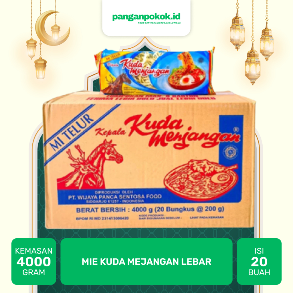 

MIie Telur Kuda Menjangan (lebar) - 200g (1 karton)