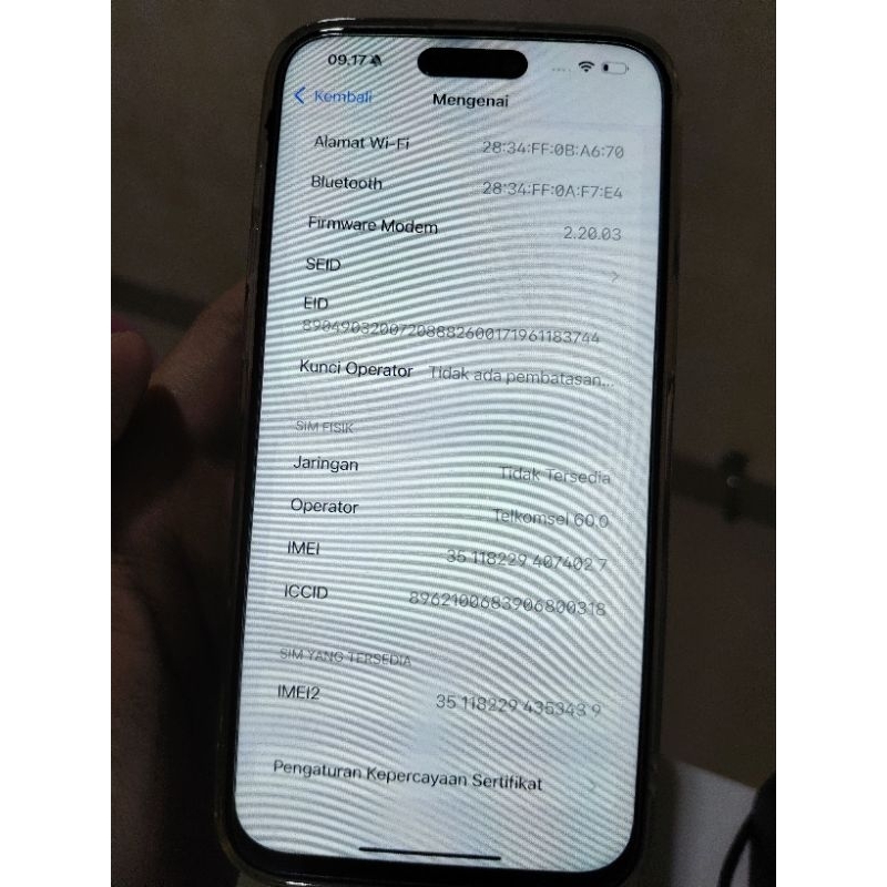 iphone 15 pro max 256 GB Grey No Imei No Box Pernah Ganti LCD