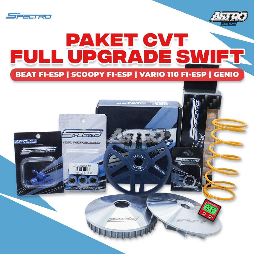 Paket Full Upgrade CVT Beat Fi Scoopy Fi ESP Genio Deluxe Vario 110 Fi Mangkok Ganda Swift Spectro