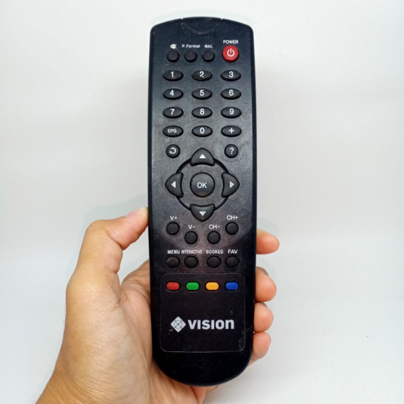 Remote TV Dekoder Original Bergaransi Vision