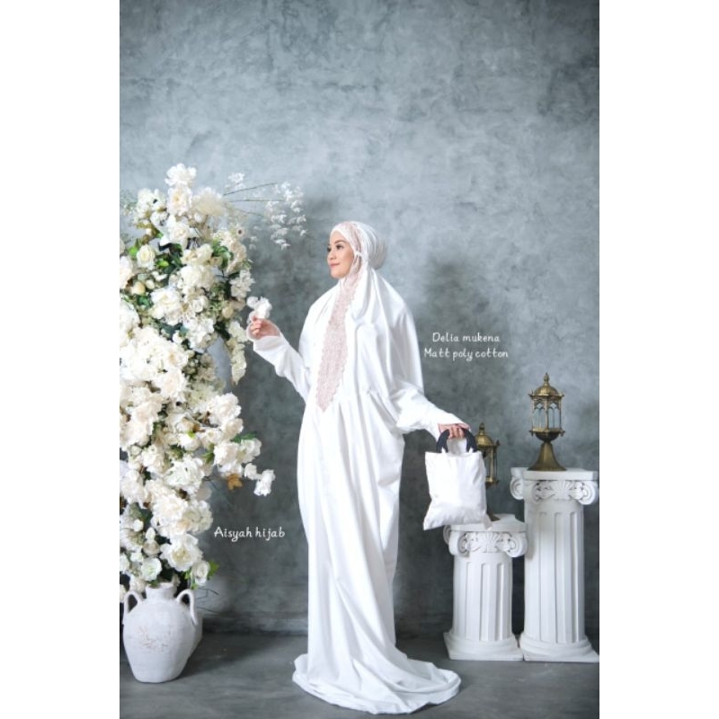 [PROMO]MUKENA TERUSAN DELIA  RENDA PRADA JUMBO PREMIUM