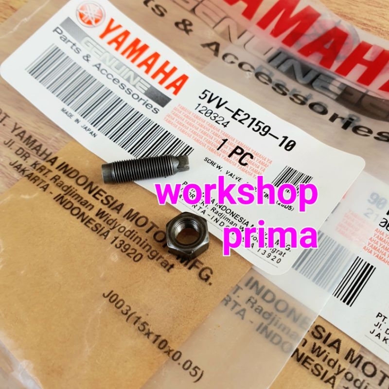 Baut Mur Setelan Stelan Klep Atas Bawah 5VV Vega zr jupiter z salip Robot Force z1 mx vixion origina