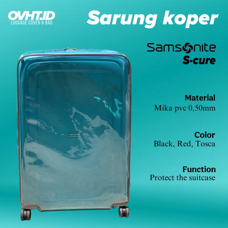 OVHT.ID Sarung Koper Untuk Koper Samsonite S-cure Full Mika Transparan