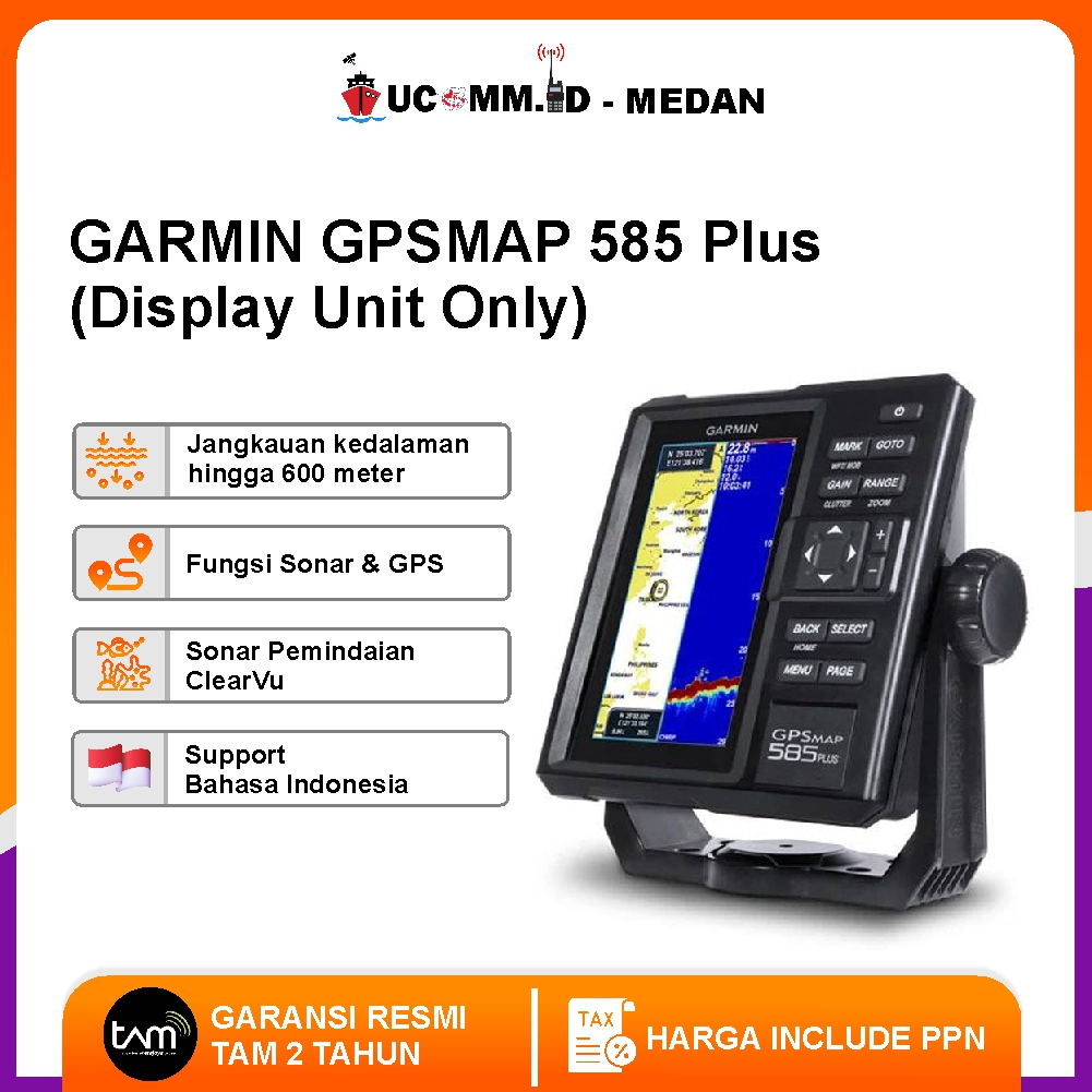 Garmin 585 Plus Display Unit Only GPS Internal GpsMap Kapal Navigasi Garmin 585 Plus 585+ 585Plus Or