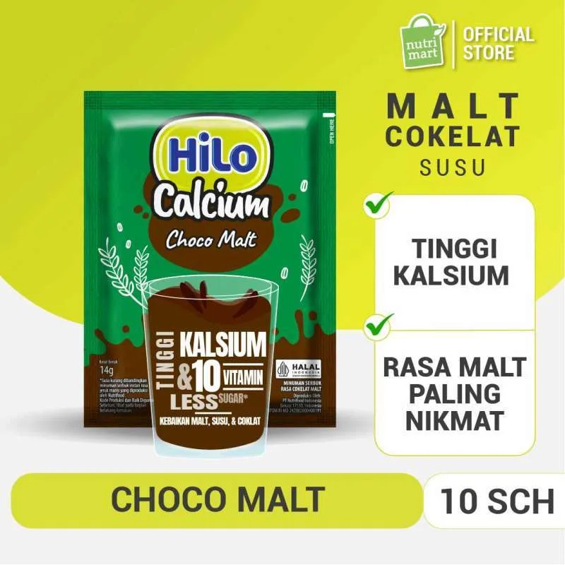 

HiLo Choco Malt Hi Calcium 10 Sch – Malt Cokelat Susu Berenergi Tinggi Kalsium