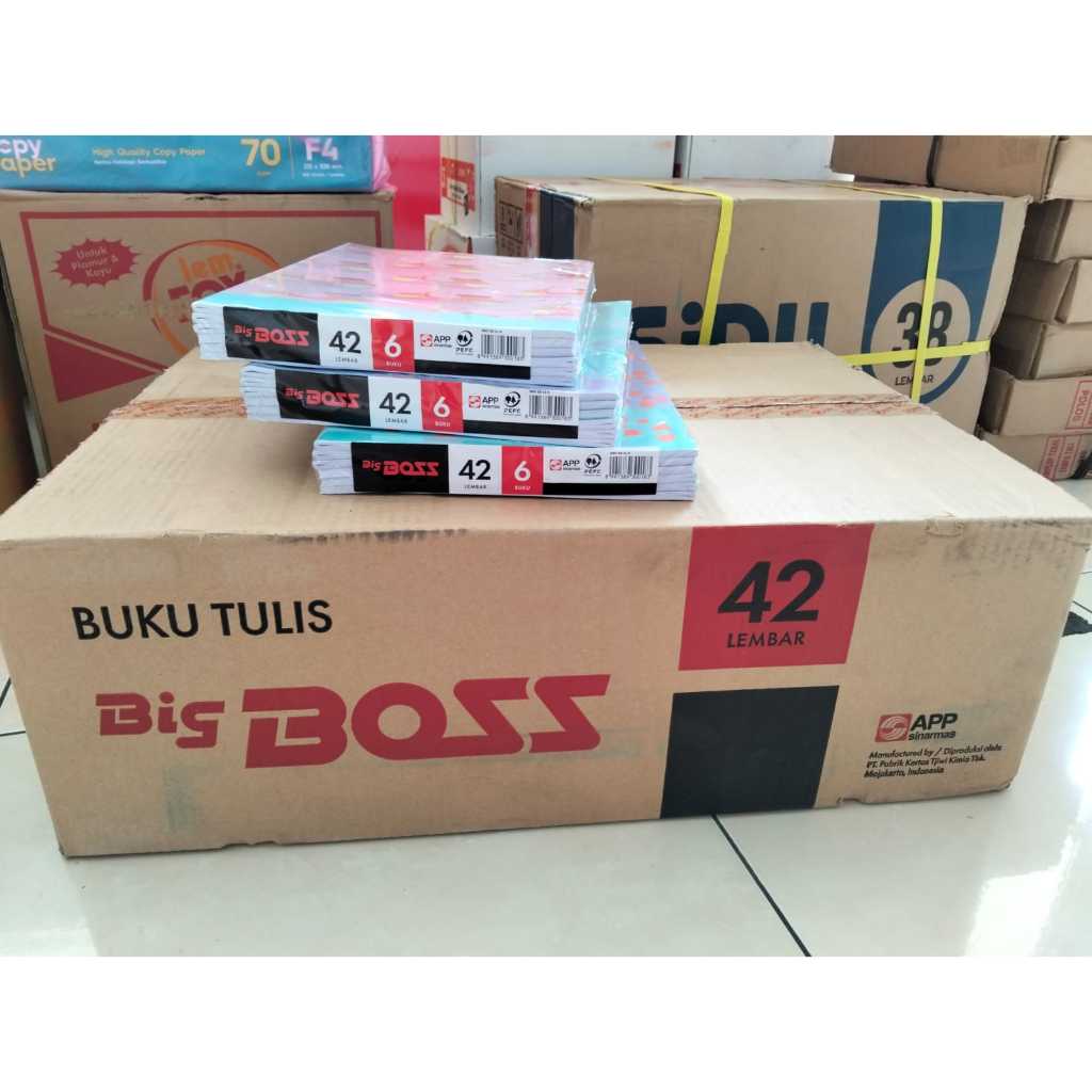 

BUKU TULIS 42 ECER / BUKU TULIS BIG BOSS 42 BUKU TULIS GARIS B5 ECER