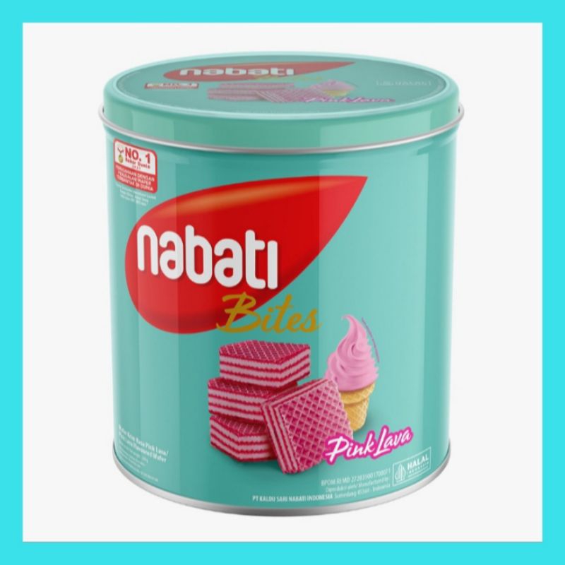 

Nabati Bites Wafer Pink Lava Kaleng 287 g