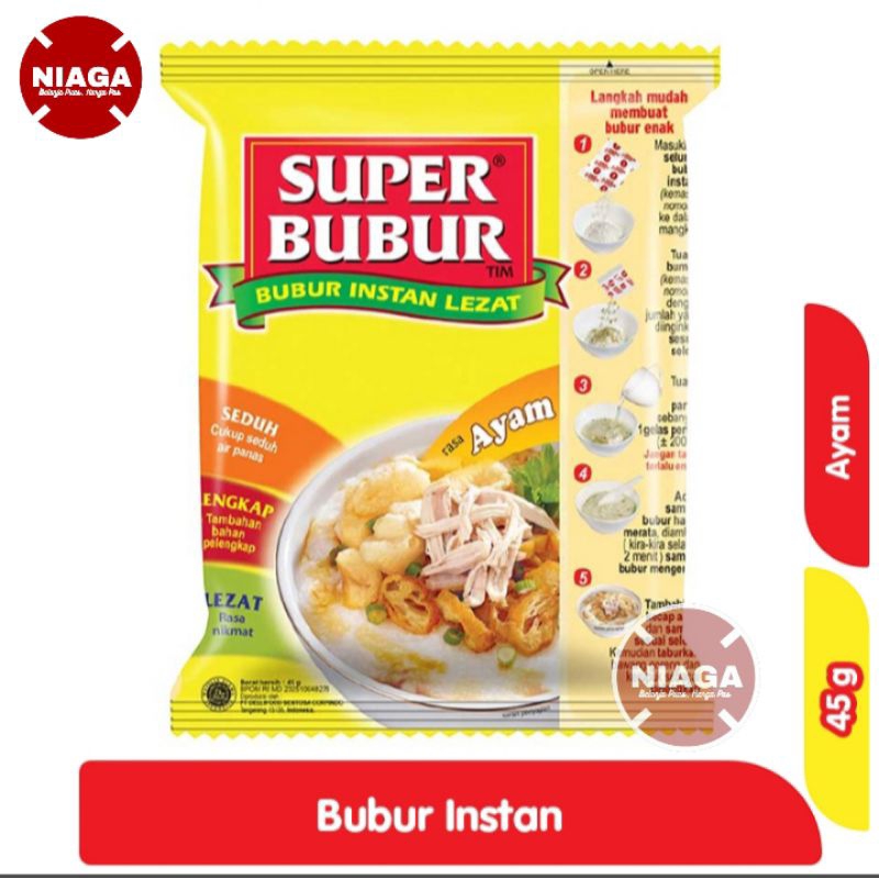 

Super Bubur Instan Ayam 45 g