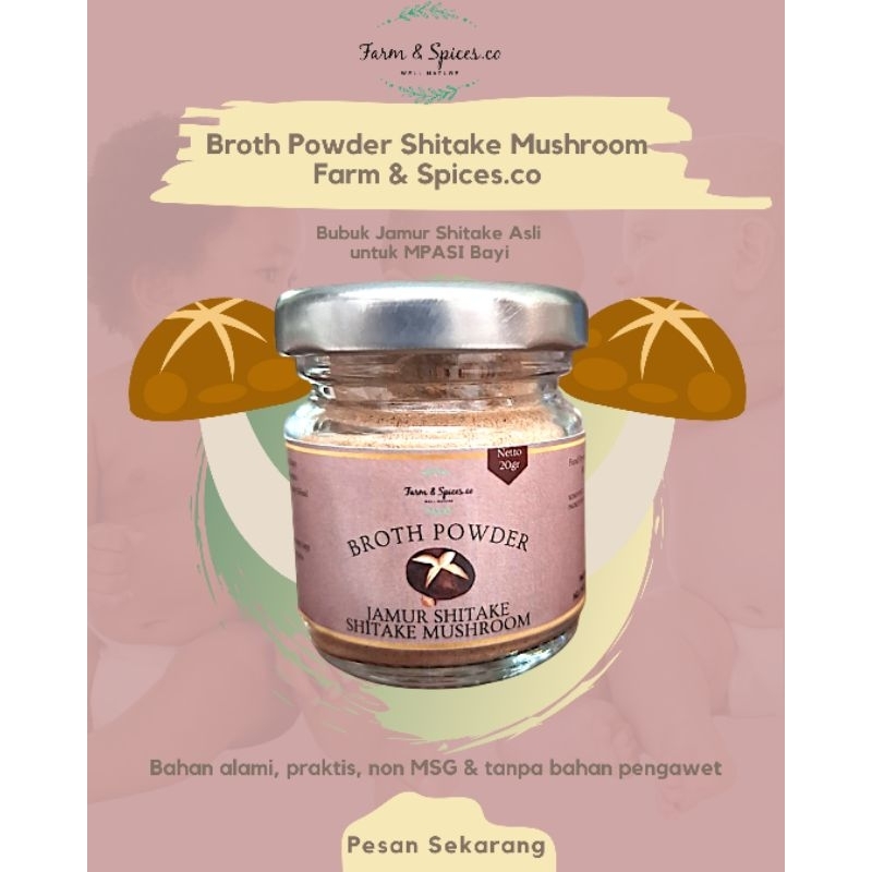 

Bubuk Jamur Shitake Murni Mpasi/ Pure Shitake Mushroom Powder Mpasi