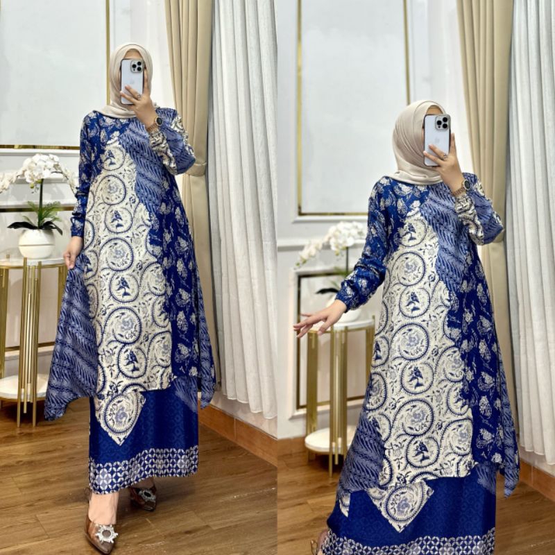 R QUEEN BATIK VISCOSE WANITA BAHAN DOBBY STELAN BATIK WANITA MODERN 2025 STELAN BATIK KONDANGAN ELEG