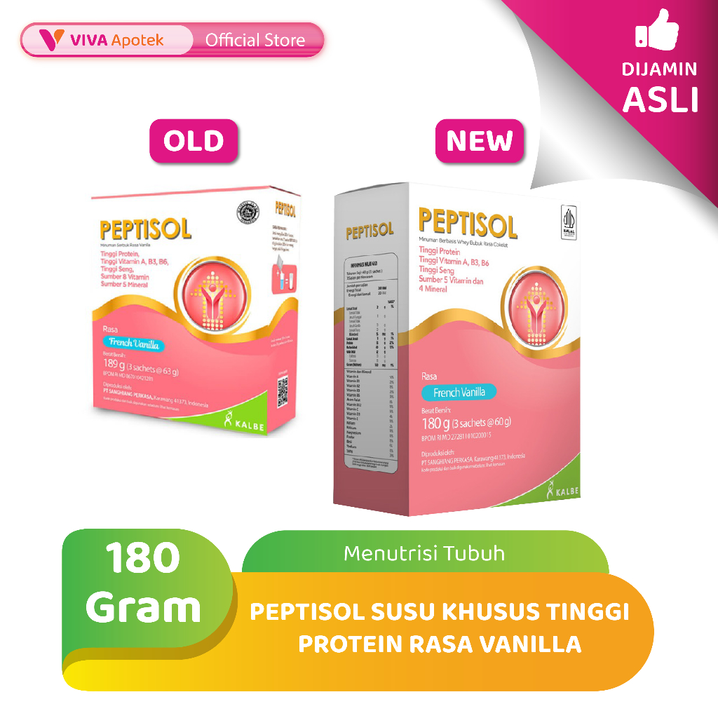 

Peptisol Susu Khusus Tinggi Protein Rasa Vanilla (180 Gram)