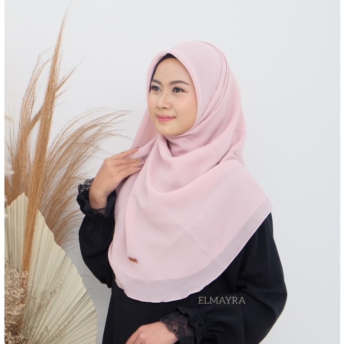 ELMAYRA - square curve malay - khimar segi empat oval pollycoton premium