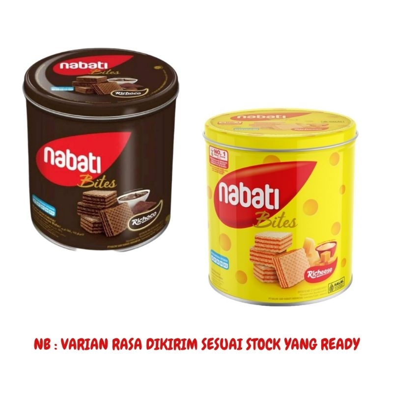 

Wafer Nabati Richoco Bites Rasa Coklat/Keju Kemasan Kaleng 240 Gram Nyastore