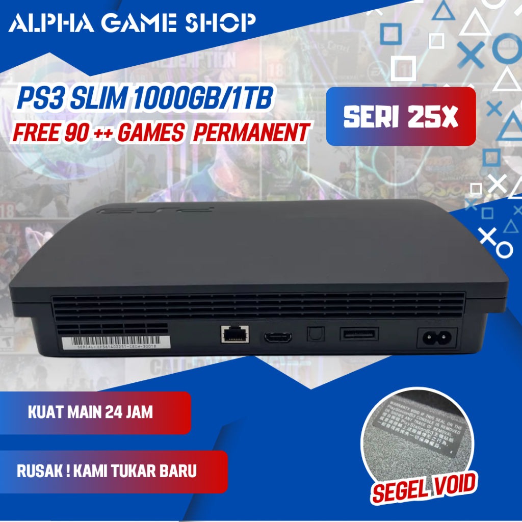 PS3 SERI 25xx GARANSI SPAREPART 1 TAHUN 500GB-1TB