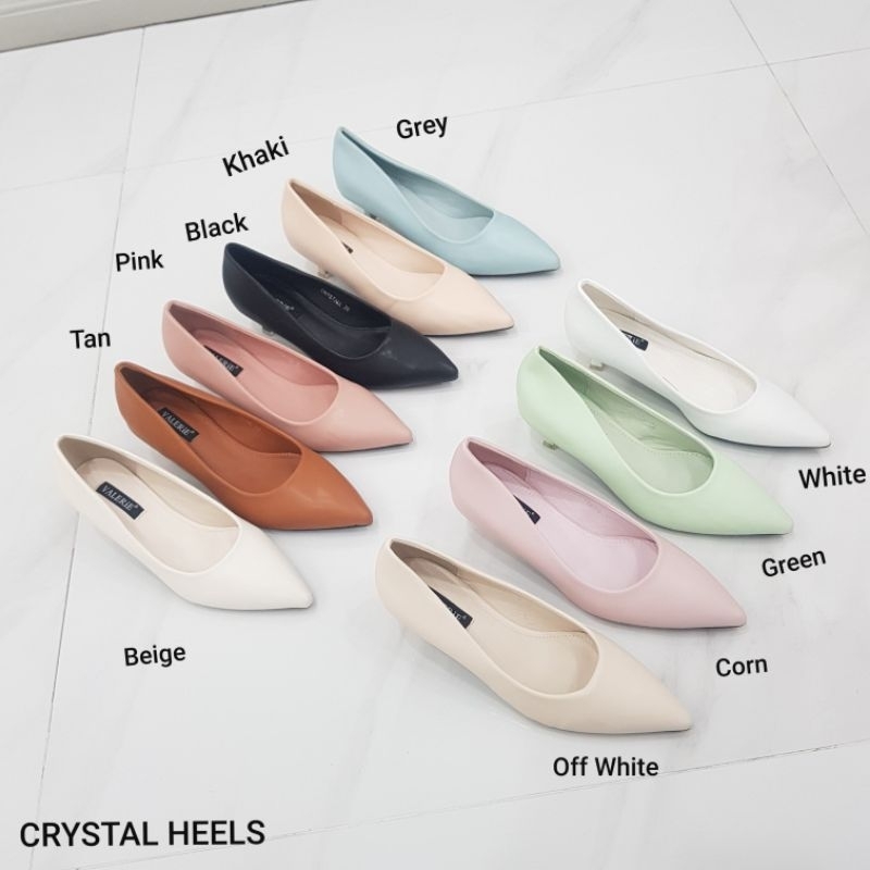 Valerie sepatu heels 3cm dove 35-41 CRYSTAL