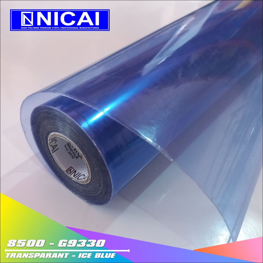 NICAI VPF Transparan 3 Layer Scotlite Lampu Motor Transparan Ice Blue