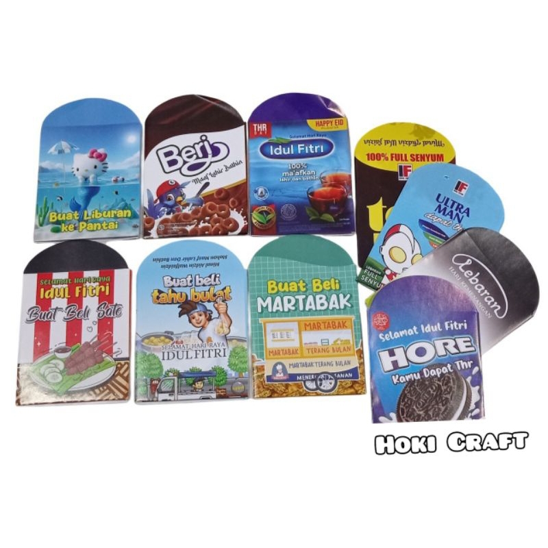 

50 Pcs Amplop Lebaran Murah Amplop Lebaran Motif Snack Amplop Lebaran siap Pakai