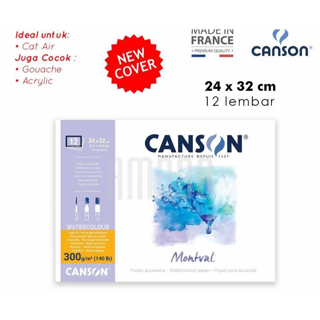 

GRAMEDIA KARAWACI - MNH - CANSON MONVAL AQUARELLE PAD 24CMX32CM 300GSM