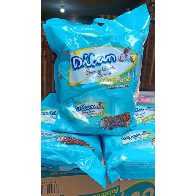 

Kue Lebaran | Kue Oleh - Oleh | Kue Hajatan | Snack Dilan Bag | Dilan Chocolate Crunchy Caramel Mini Pack