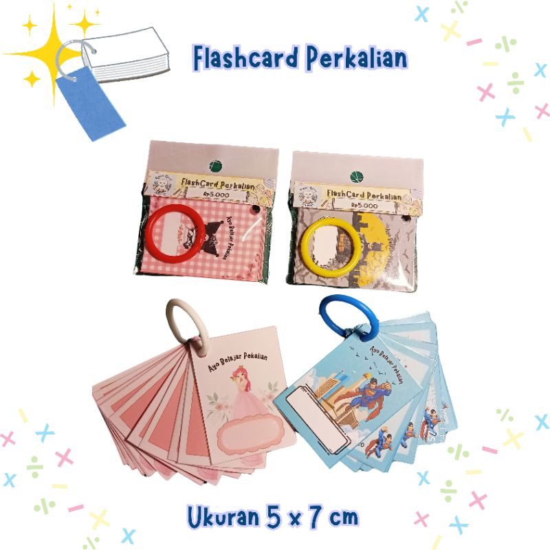 

(souvernir) Kartu Flashcard Perkalian anak sekolah ukuran 5 x 7 cm