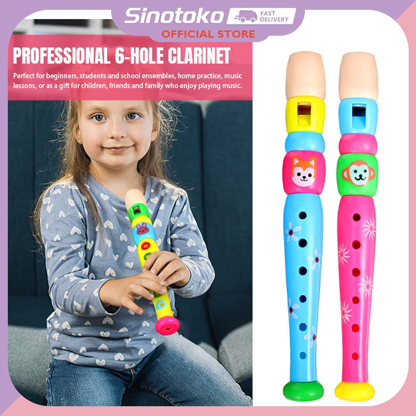 Harpa Kartun Enam Lubang Untuk Pemula/Mainan Harpa Warna-warni Edukatif Untuk Anak-anak