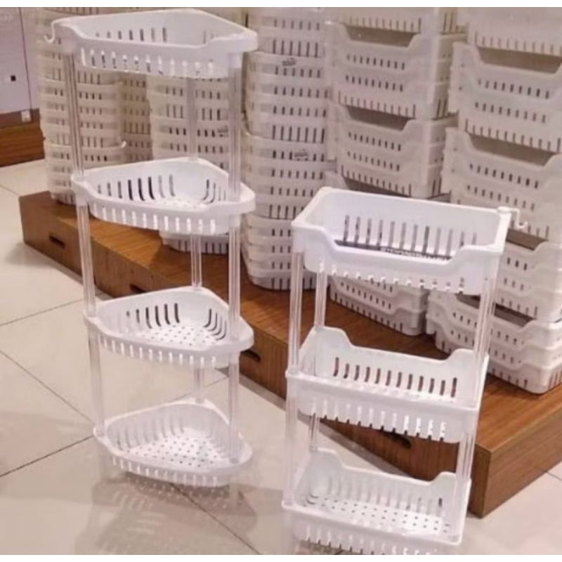 Rak Putih Plastik Serbaguna 3 Susun INFORMA|| Rak Kamar Mandi Putih|| Rak Dapur Putih