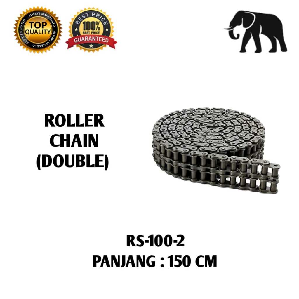 RANTAI SPROCKET DOUBLE RS 100 - 2 ROLLER CHAIN RANTE ROLLER CHAIN RANTAI SPROCKET RS 100-2 RS 100 DO