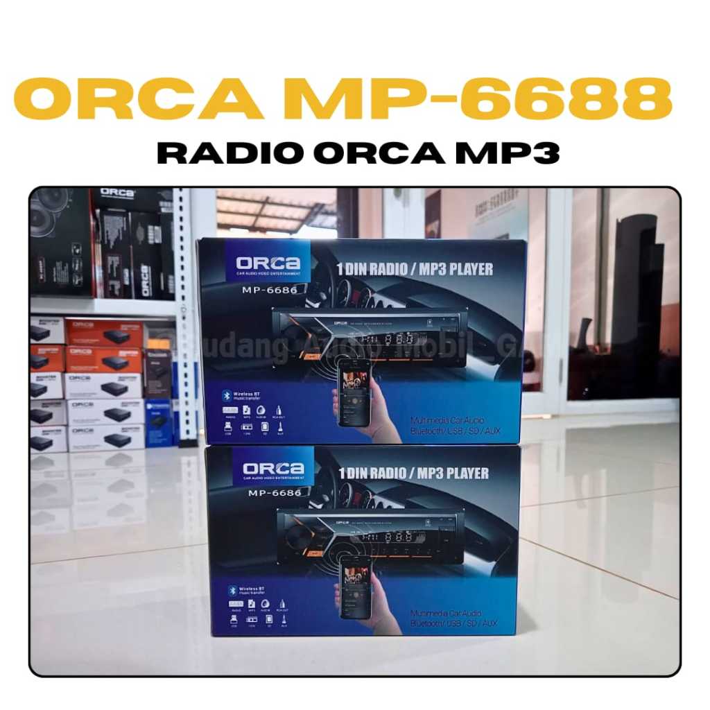 TAPE MOBIL SINGLE DIN MOBIL ORCA MP 6686/USB/RADIO/SDCARD/BLUETOOTH
