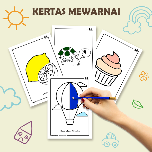 

Kertas Mewarnai Anak 20 Lembar Kertas Gambar Ukuran A5 Kertas Gambar Mewarnai Cat Air Crayon Pensil Warna Aneka Tema
