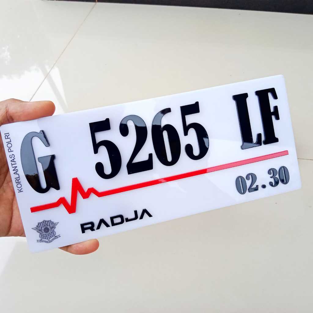 Plat Nomor Timbul Akrilik Motor Baut Tanam / Plat Nomor Motor Variasi Murah Original / Plat Nomor Mo