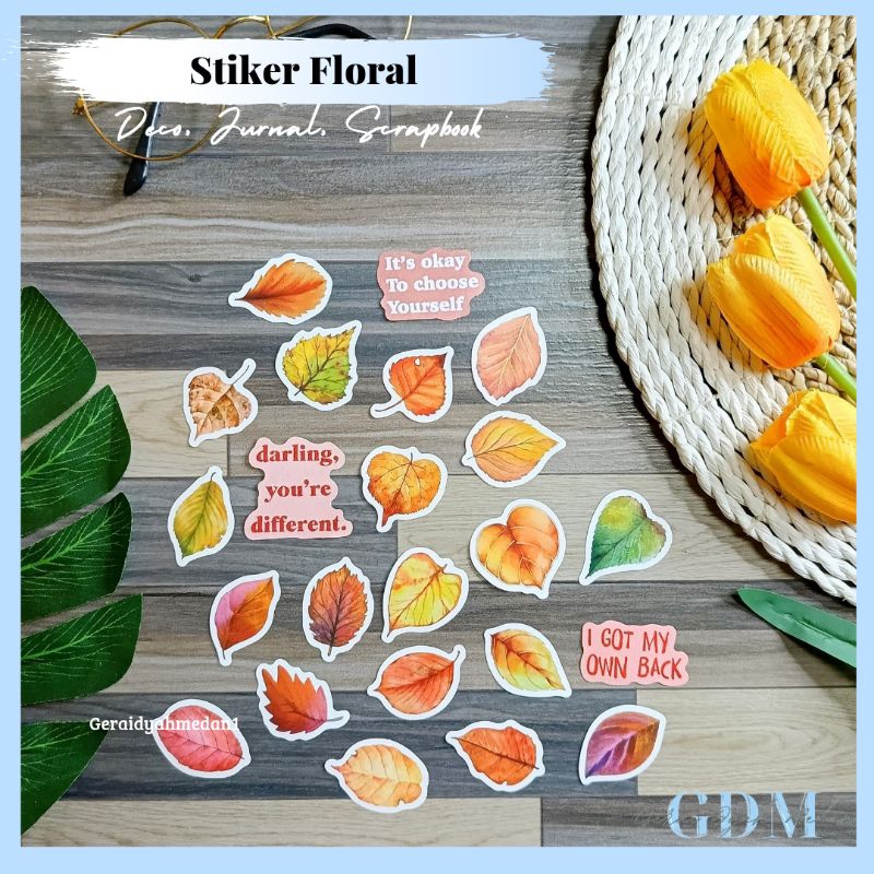 

Stiker Floral Deco Journal Scrapbook