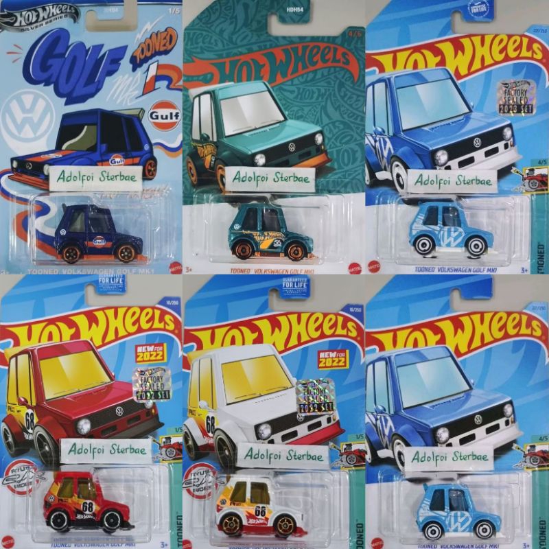 hotwheels hot wheels tooned vw volkswagen golf mk1 ryu's rides 68 factory sealed akta new for 2022 t
