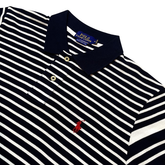 polo ralph lauren shirt salur N.Navy-White M0057