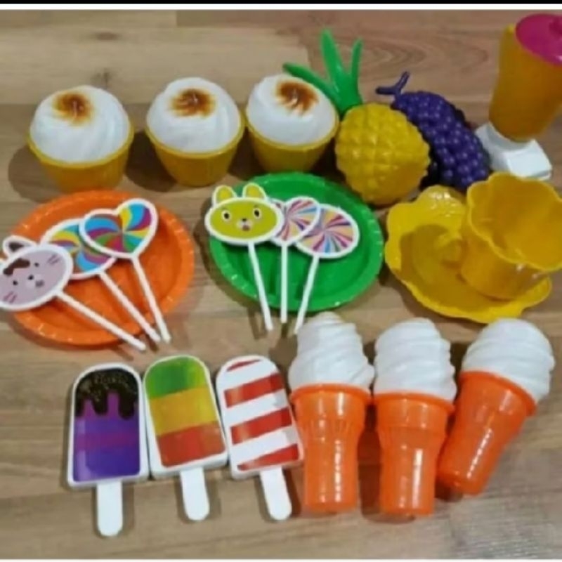 Mainan Es Krim Jumbo / Mainan Anak Dorongan Gerobak / Trolly / kereta Es Krim Jumbo / Besar