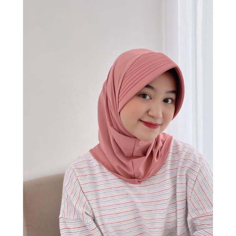 Hijab bergo sport pet tebal/kerudung sport/hijab sport/bergo sport pet tebal