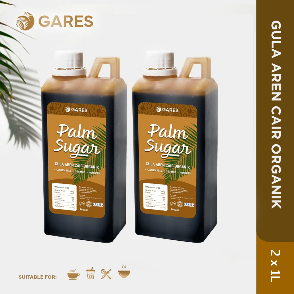 

(Gares) Gula Aren Cair Asli | 100% Gula Aren Asli Uk. 2 Liter (Combo Pack)