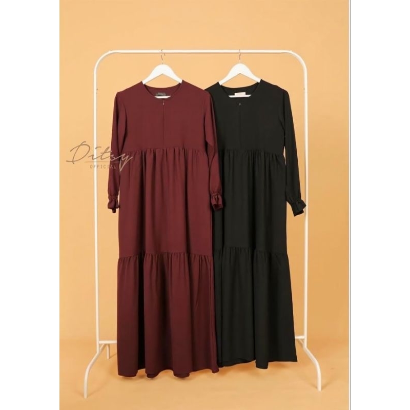 Ditsy Moslem Lelia dark maroon size s mazen anti uv by sultan