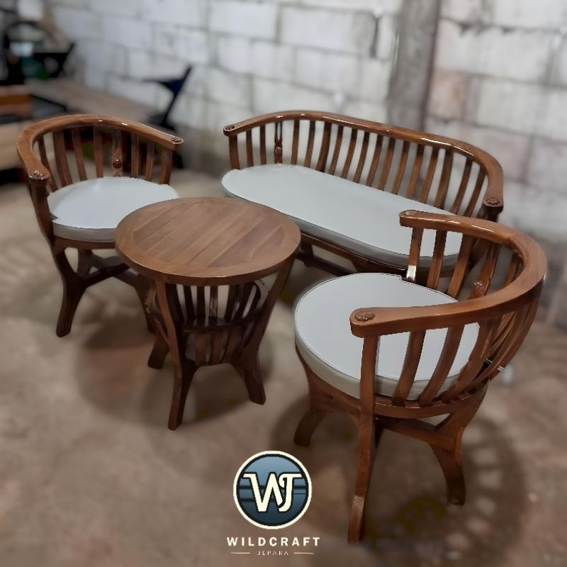 SET KURSI TAMU KURSI TERAS MANGKOK PLUS BUSA BANTALAN FINISHING