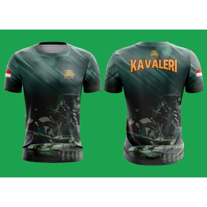 KAOS JERSEY KAVALERI HIJAU LENGAN PENDEK NEW