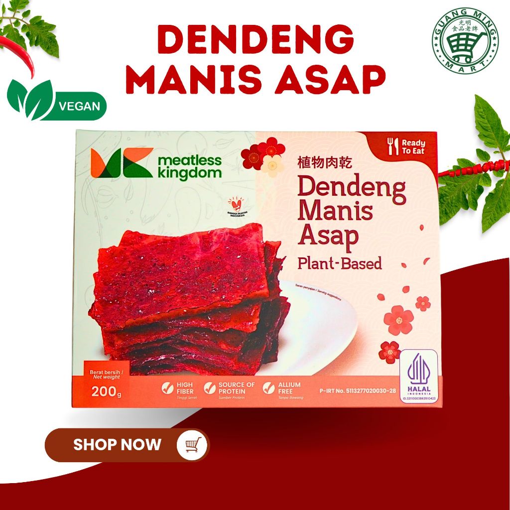 

Dendeng Manis Asap Meatless Kingdom 200g | Plant Based Ready To Eat Allium Free Vegan Friendly