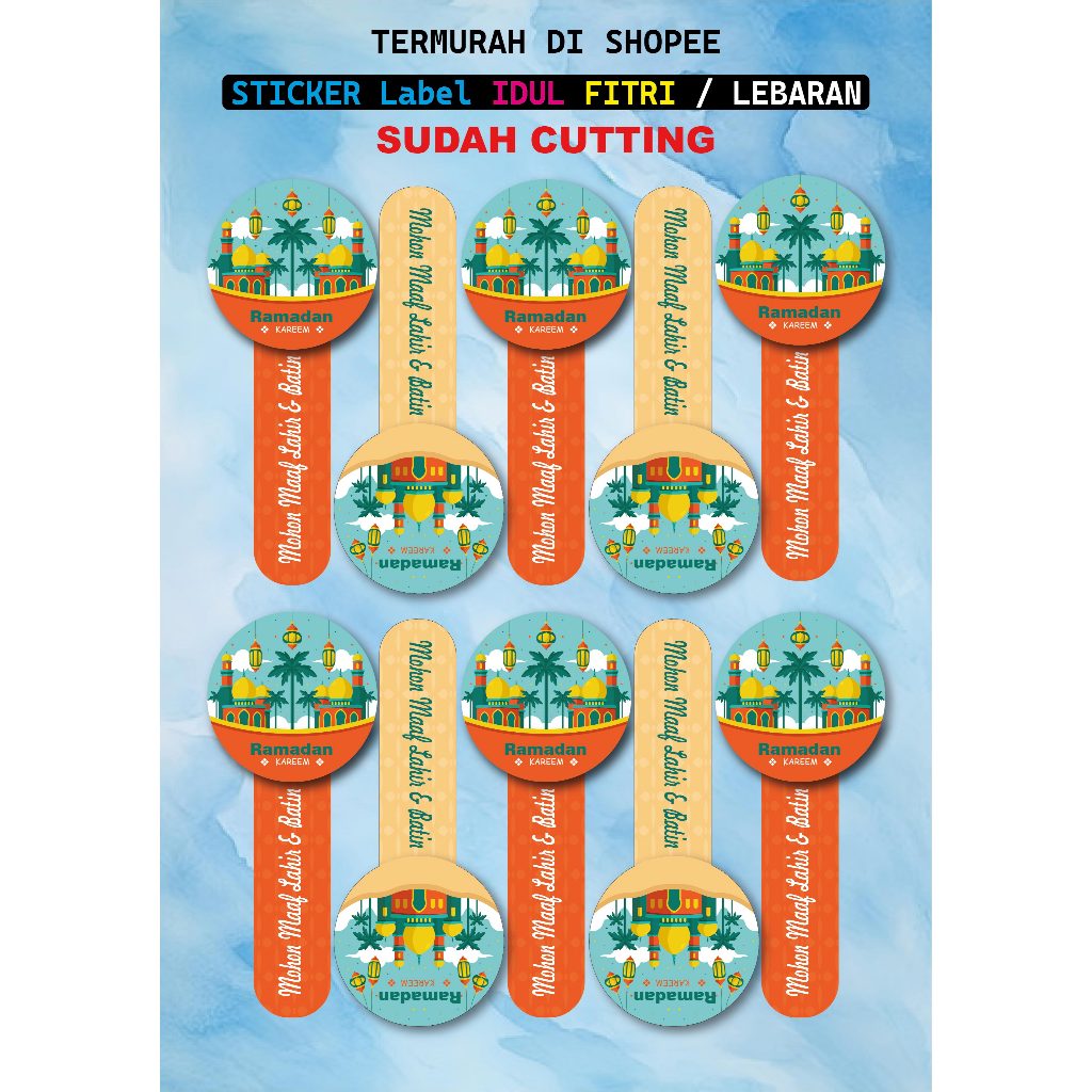 

Sticker Idul Fitri Sticker Segel Toples Lebaran Kue Kering Ramadan, Sudah CUTTING