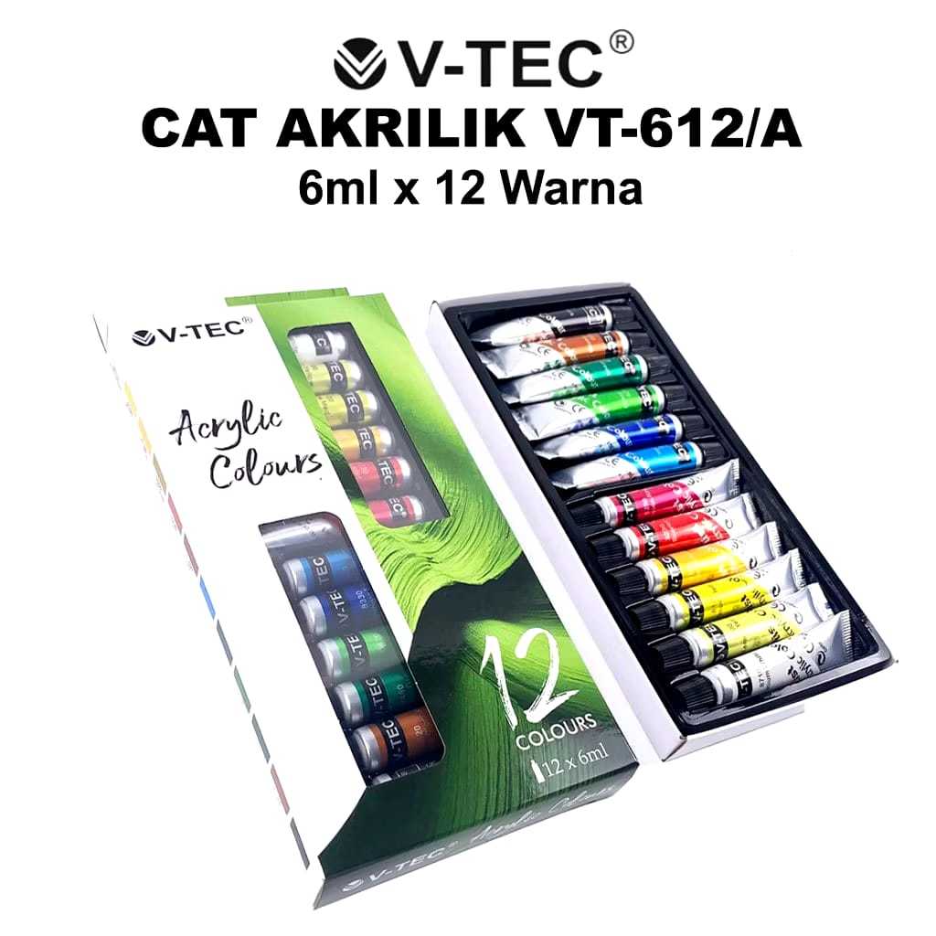 

Veiso_Cat Acrylic 12 Warna X 6 Ml V-Tec