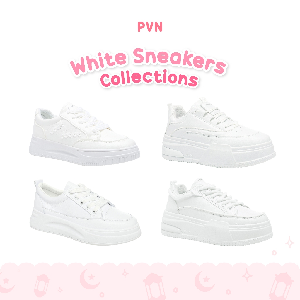 PVN Jeno Sepatu Sneakers Wanita Casual Sport Shoes White 439
