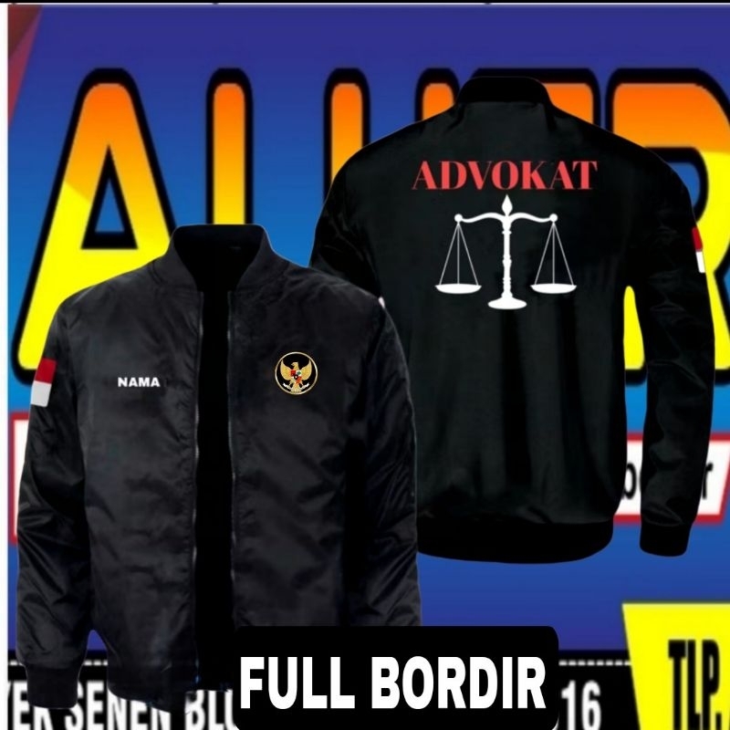 ready stok Jaket bordir advokat jaket advokat jaket bomber advokat jaket kerja advokat jaket seragam