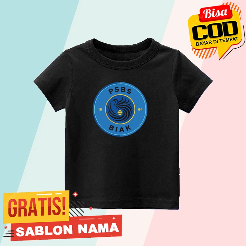 Baju Kaos Anak Psbs Biak / Kaos Anak Laki Laki & Perempuan Custom Nama Psbs Biak