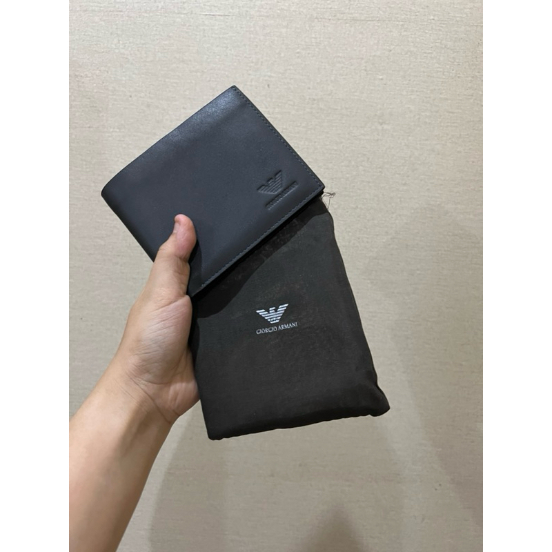 preloved dompet cowok abu NEW