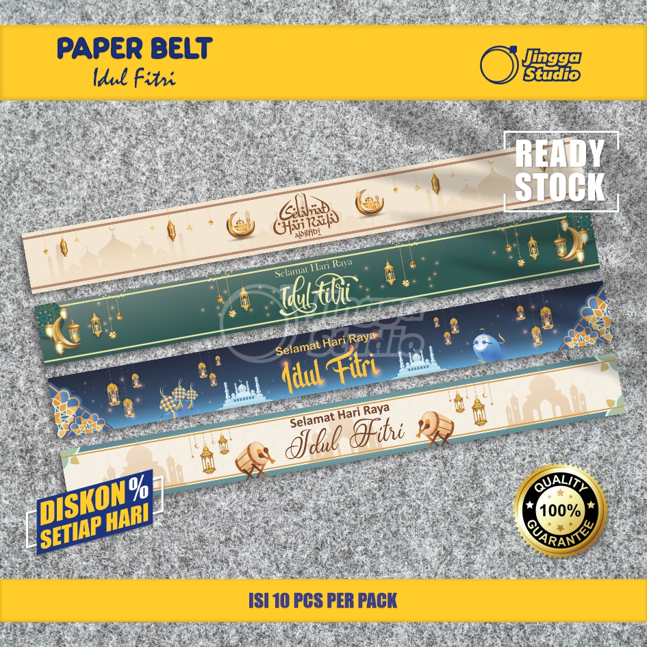 

Paper Belt Idul Fitri Roll Label Ramadan Selempang Kado Hadiah Lebaran Isi 10